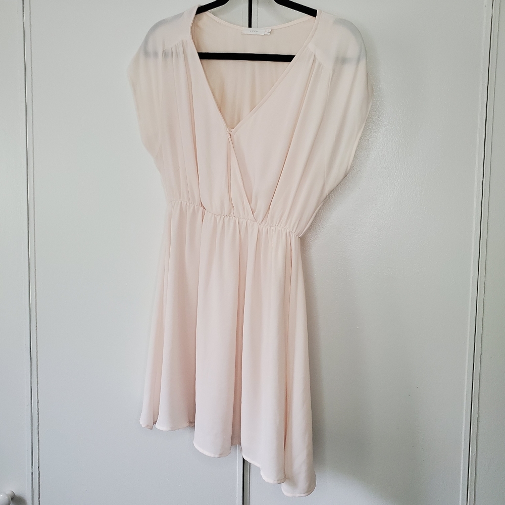 Blush Pink fit n flare mini dress